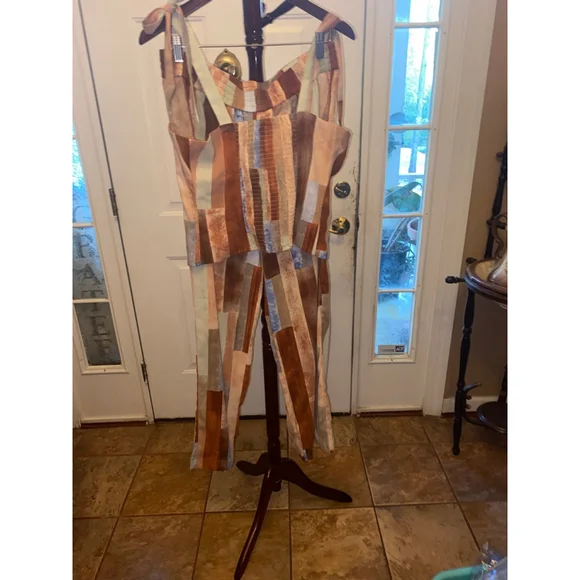 Women Maison d'Amelie S/14 Brown & Blue pant set - Picture 5 of 5